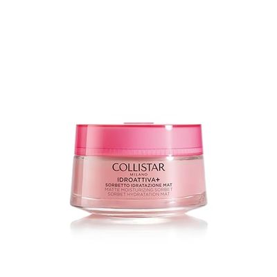Collistar Crema Viso Idroattiva+, Sorbetto Idratazione MAT, Idratazione 100H,Texture Leggera, Ideale per Pelli Miste e Grasse, 50 ml