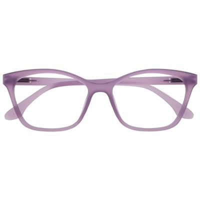 OPULIZE KAT Occhiali da Lettura - Montatura a Occhi di Gatto - Viola Opaco - Uomo e Donna - Cerniere a Molla - R59-5 - +1.50