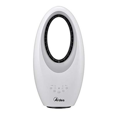 ARDES AR5BL1 Muna Bladeless - ventilador sem pás potente e silencioso, com elemando, luz noturna LED, comandos táteis e temporizador