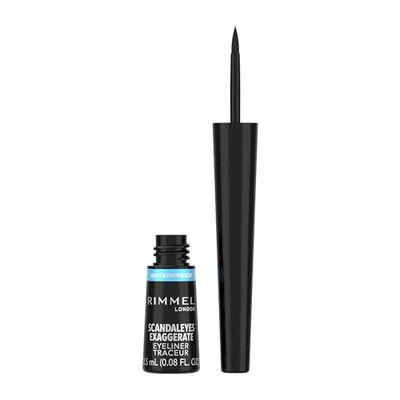Rimmel London Exaggerate Waterproof Liquid Eyeliner, 2.5 ml, Black