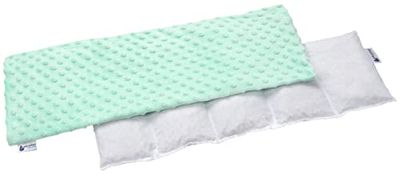Medi Partners Cuscino Termico noccioli ciliegio 60x20cm 800g Minky 5 Camere Grande Terapia del freddo Federa sfoderabile (Menta)