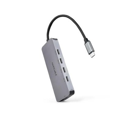 HUB USB-C - hub de 4 Puertos USB-C, Incluye Puerto USB-C PD, Longitud de 10 cm, Ideal para Conexiones rápidas y versátiles.*