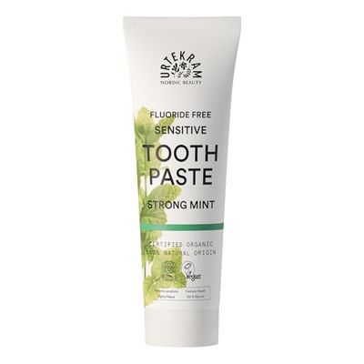 Urtekram Dentifrice Menthe Forte - Dentifrice Vegan Rafraîchissant pour Dents Sensibles - Origine Bio & Naturelle - Urtekram Dental, 75 ml (Lot de 1)