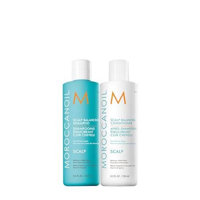 Ensemble shampooing et après-shampooing Moroccanoil pour rééquilibrer le cuir chevelu