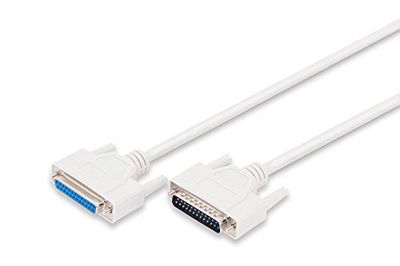 Digitus C▒ble d'extension de transfert de donn▒es D-Sub25 m▒le vers D-Sub25 femelle Beige 3 m