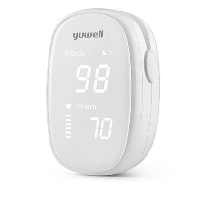 yuwell Pulse Oximeter Fingertip Blood Oxygen Saturation Monitor with Pulse Rate Display, Ideal for Home and Outdoor Use (YX102)