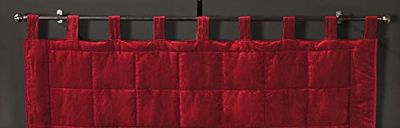 Linder - Testiera per Letto a Balze, 1 27% Cotone 18 Percentlin 55% Poliestere (3) 100% Poliestere, Rosso, 160 x 70 cm