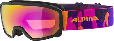 ALPINA Unisex - Niños, SCARABEO JR. Q-LITE Gafas de esquí, black-pink matt, One Size