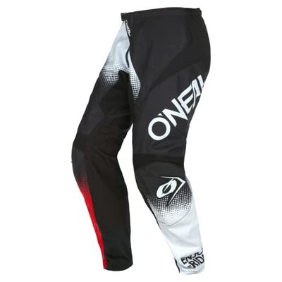 O'NEAL | Enduro MX Motocross Broek | Maximale bewegingsvrijheid, lichtgewicht, ademend en duurzaam ontwerp | Element Racewear V.22 Broek | Volwassen | Zwart Wit Rood | Maat 50/66