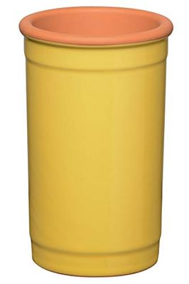 Premier Housewares Wine Cooler, Argilla, Yellow, 13 x 13 x 20 cm