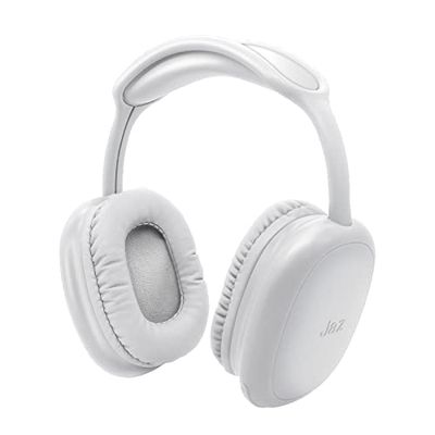 JAZ SBS Neo Wave - Auriculares inalámbricos con Almohadillas y Diadema Acolchada, Cable de Carga USB C Incluido, 18 Horas de Uso consecutivo, Color Blanco, uno