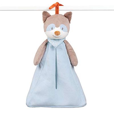 Nattou Luiertas Wasbeer Bob met hanger, 60 x 33 x 12, Jim en Bob, blauw/grijs/wit