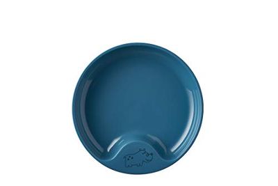 Mepal - Assiette d'auto-alimentation pour bébé Mio - Assiette d'apprentissage pour enfants - Assiette sans BPA pour tout-petit - Vaisselle pour enfants – Deep blue