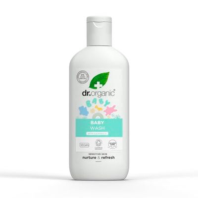 Dr Organic Calendula Baby Wash, Fragrance Free, Gentle Cleansing, Sensitive Skin, Natural, Vegan, Cruelty-Free, Paraben & SLS-Free, Organic, 250ml