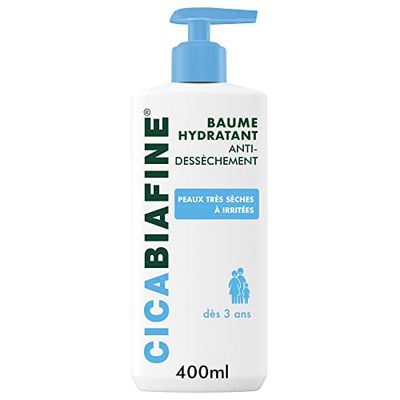 Cicabiafine | Baume Hydratant Anti-Dessèchement (flacon-pompe de 400 ml) – Baume réparateur pour peaux très sèches à irritées – Baume apaisant sans effet gras