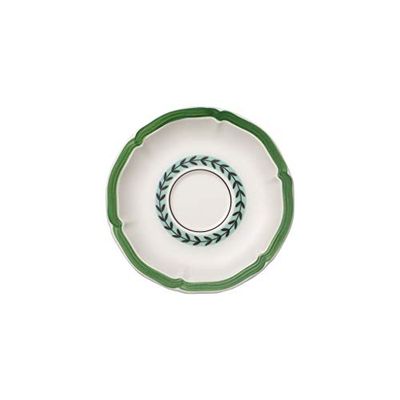 Villeroy & Boch French Garden Green Line Piattino, 17 cm, Porcellana, Bianco/Verde