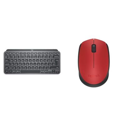Logitech MX Keys Mini Minimalist Wireless Illuminated Keyboard, Compact, Bluetooth & M171 Wireless Mouse for PC, Mac, Laptop, 2.4 GHz with USB Mini Receiver