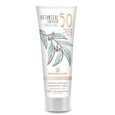 Australian Gold Botanical Spf50 Tinted Face Fair-Light, Blanco, 88 Mililitros