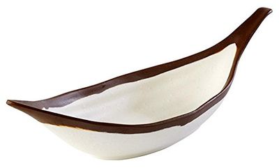APS plateau feuille 30,5 x 10 cm, H: 7,5 cm mélamine, creme