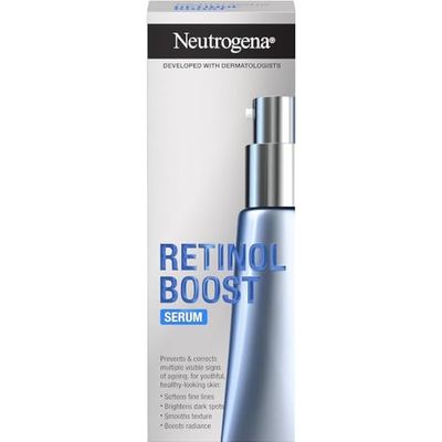 Neutrogena Retinol Boost Facial Serum (1x 30ml), Clinically-Proven Face Serum to Target the Visible Signs of Ageing, Facial Serum with Retinol for Brighter, Younger-Looking Skin