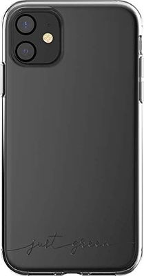 JUST GREEN Biologisch afbreekbare beschermhoes voor iPhone 12 Pro Max, transparant