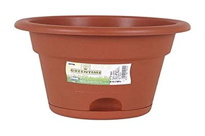 Greentime Eco 52119 - Vaso con piattino, 25 cm