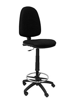 Piqueras en Crespo T04PC – Ergonomische kruk, verstelbare hoogte en voetsteun zwart