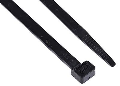 RS PRO Nylon 66 buntband svart 7,6 mm x 300 mm, 100 stycken, förpackning med 100 stycken