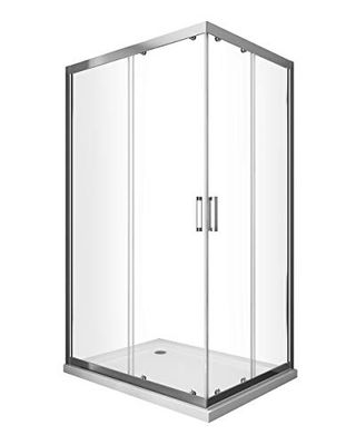 Box Doccia Rettangolare Angolare Scorrevole Vetro 6 mm Easy-Clean H.190 (80X140)