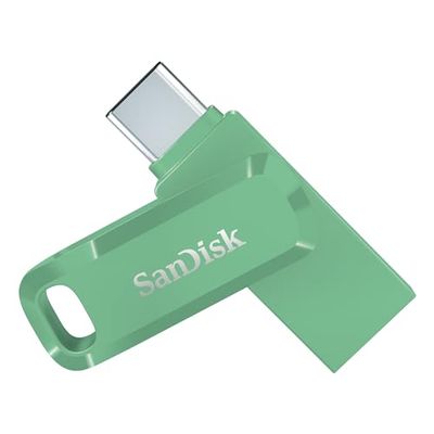 SanDisk Ultra Dual Drive Go USB Type-C Flash Drive 256GB (Memory stick up to 400 MB/s speeds, Reversible Type-C & Type-A connectors for Android Smartphone, Tablets and Mac) Green