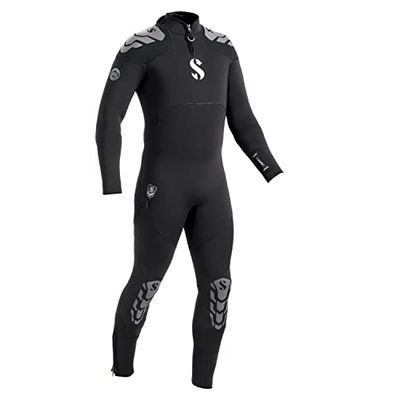 Scubapro EVERFLEX 5/4 STM MN XL-natuurlijk rubber, YULEX drukregelaar set voor duiken in koud water, uniseks, volwassenen, zwart, eenheidsmaat