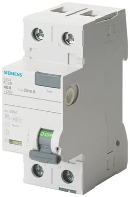 Siemens 5sv - Interruptor diferencial clase-a 2 polos 16a 30ma 70mm