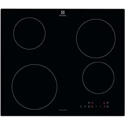 Electrolux Series 300 Induction Hob 4 Burners Built-in, EIB60424CK, SliderTouch Controls, 60 cm, 590 x 520 mm, Black
