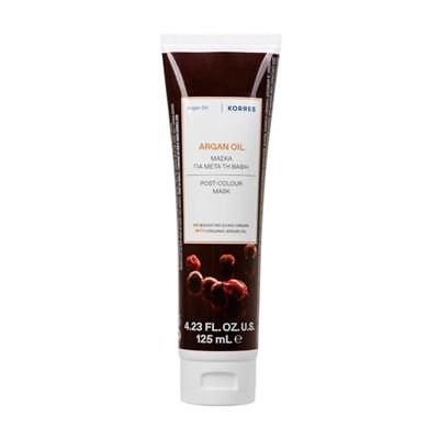 KORRES ARGAN OIL maschera per capelli, maschera nutriente con olio di argan biologico, burro di karité e proteine del grano, ideale per capelli colorati, senza siliconi e parabeni, vegan, 125 ml