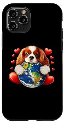 Cavalier King Charles Spaniel Cane Terra Giorno Abbraccio Pianeta Proprietario Custodia per iPhone 11 Pro