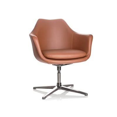 hjh OFFICE 600988 Fauteuil Club, Chaise Lounge Artemia Marron 67 x 63 x 85 cm