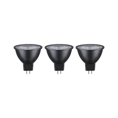 Paulmann 28912 LED-lampa Reflektor Set om 3 12V 3x450lm 36° 3x6 Watt Glödlampa Grå 2700 K GU5.3