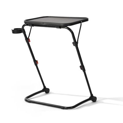 Bureau pour enfant pliable coloré avec hauteur réglable et rangement intégré - Parfait pour le travail à domicile, les arts et les loisirs créatifs, et les activités de jeu, noir, 53 x 37,5 x 71,5 cm