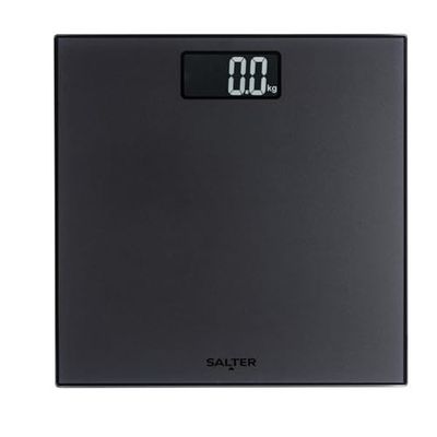 Salter Frosted Matt Bathroom Scale – Electronic Digital Bodyweight Scale, 180kg/28st 3lb, LCD Easy Read Display, Step On Instant Accurate Readings, Neat Slim Storage, Includes Battery, SA00599CFEU12