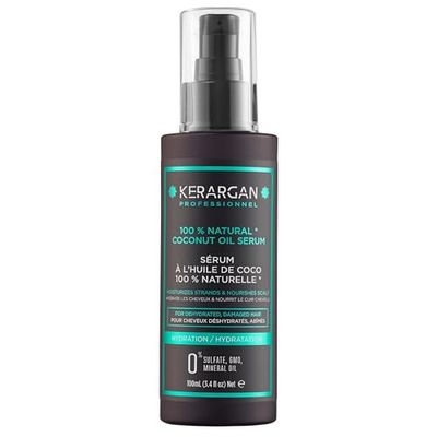 Kerargan - Hair serum with coconut oil to nourish and purify your hair while strengthening your scalp - For dry and brittle hair - Sulphate, paraben and silicone free - 100 ml