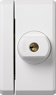 ABUS Seguro adicional para janelas FTS96 AL0145 - Fecho para janela com dois pinos de aço - Fecho uniforme - Nível de segurança ABUS 10 - 31747 - branco