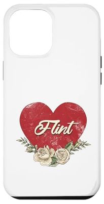 Flint Michigan Love City USA Vintage Vacation Heart Roses Case for iPhone 12 Pro Max