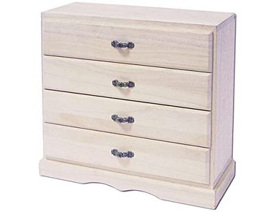 INNSPIRO Cajonera sobremesa Madera de balsa 4 cajones 30x13x28cm.
