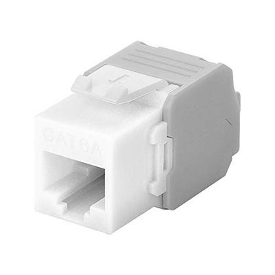 Goobay 90867 Cat 6 A Keystone RJ45/hembra, utp Color Blanco