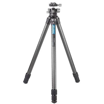 Leofoto - Ranger - Treppiede in carbonio con testa a sfera - Sistema Twist-Lock - Gambe regolabili in 3 angoli - Ideale per fotografia macro - LS-323C+LH-40