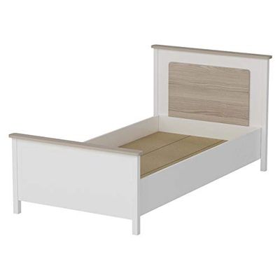 Homemania - Cama, aglomerado de melamina, Color Blanco, Madera
