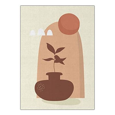 Arterby's® - Premium Poster Quadro Cornice Tela Canvas Dipinto Mood - Illustrazione Vasi Boehemien Boho - Made in Italy - HD Tela (senza cornice) 50x70 cm A0013 D007