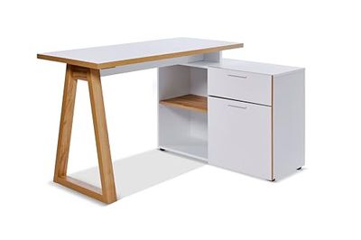 Jahnke Club C 130 E NÉGÈNES Bureau, d'ingénierie Matériau : Bois Fer, Chêne Core/Blanc, Taille Unique