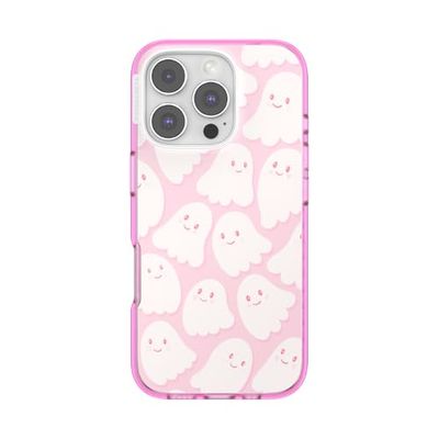 PopSockets Custodia per iPhone 16 Pro compatibile con MagSafe, custodia per iPhone 16 Pro, compatibile con ricarica wireless, solo custodia - Kawai Ghosties