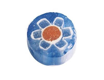 Cuenta de vidrio milflores disco diam. 0,7x0,5cm. 250gr. 410u. Aprox.